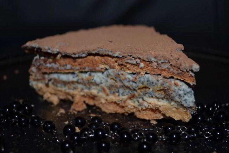 Рецепт торта-безе с маково-сливочным кремом