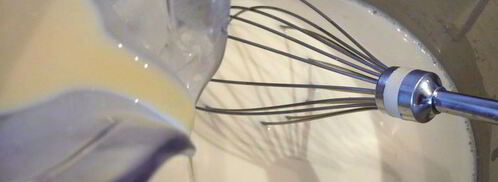 творожный десерт с пудингом и вишневым безе чизкейк. Шаг 4