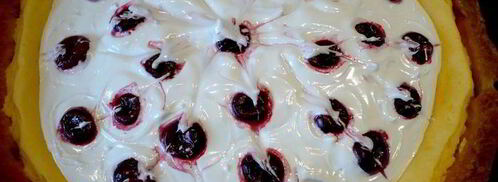 творожный десерт с пудингом и вишневым безе чизкейк. Шаг 8