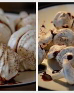 Украшения из безе с шоколадом