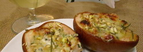 груша, запеченная с сыром и розмарином. Шаг 5