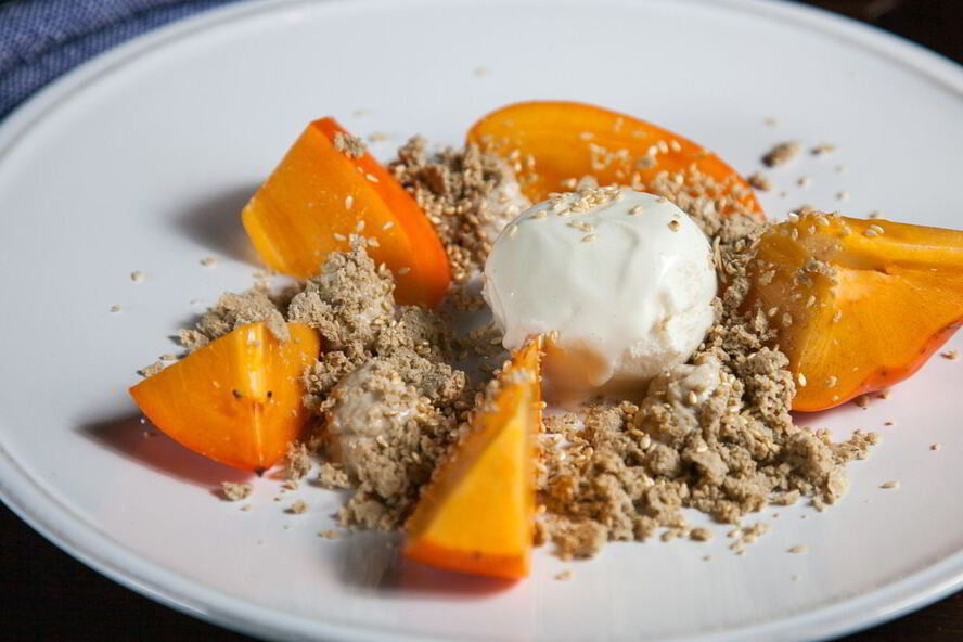 Рецепт десерта хурма и халва