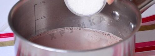 горячий шоколад с халвой. Шаг 4