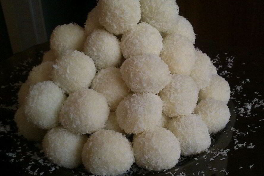 Рецепт кокосовых конфет с изюмом