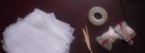 лебеди из конфет. Шаг 12