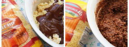 шоколадно-ореховые конфеты из пшена. Шаг 4