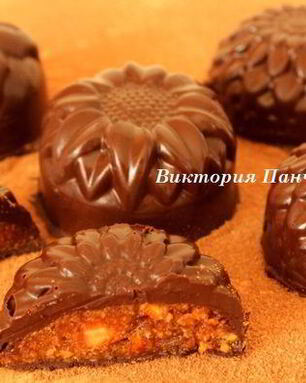 Шоколадные конфеты с миндалем и апельсином