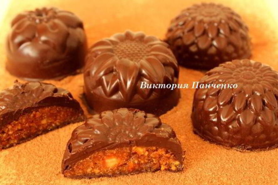 Рецепт шоколадных конфет с миндалем и апельсином