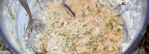 баклажанный мильфей с крабовым кремом. Шаг 5