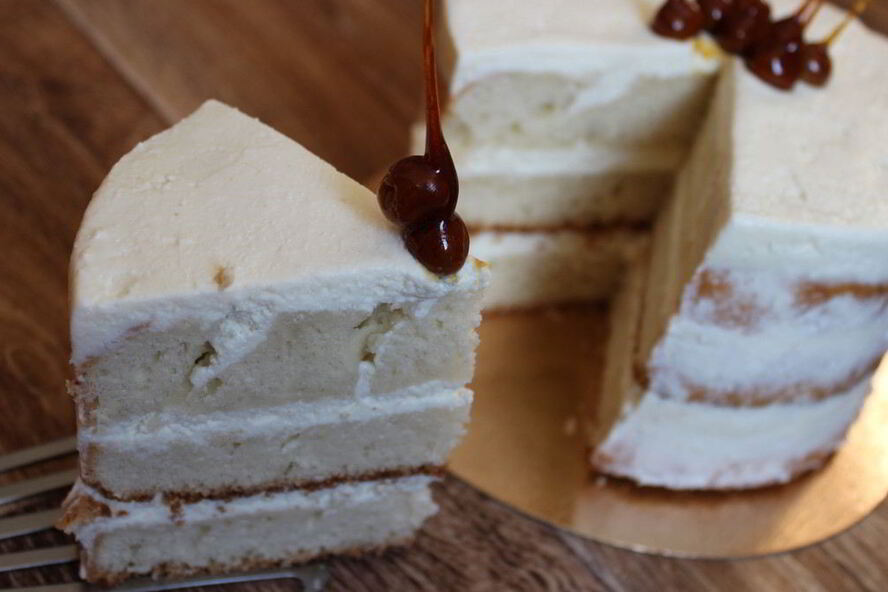 Рецепт бисквита с творожно-сливочным кремом