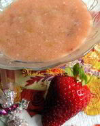 Клубнично-ревеневое фламмери — десертный крем