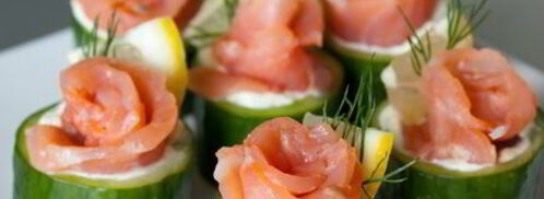 лосось со сливочным кремом в стаканчиках из огурца. Шаг 5