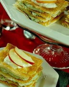 Мильфей с кремом из брынзы