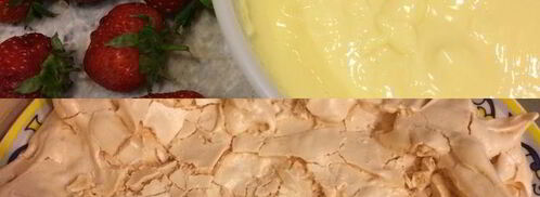 павлова с клубникой и заварным кремом. Шаг 5