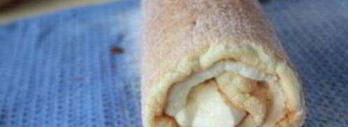 рулет бисквитный с творожным кремом. Шаг 8