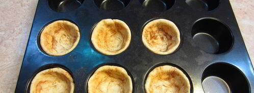 слоеные корзиночки с кремом и карамелью. Шаг 7