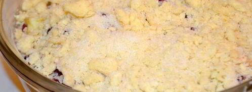 запеченный крем из ряженки с сочной начинкой и под штрейзелем. Шаг 7