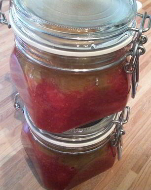 Клубнично-ревеневый мармелад