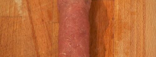 рулет из краба и телятины с вишневым мармеладом. Шаг 5