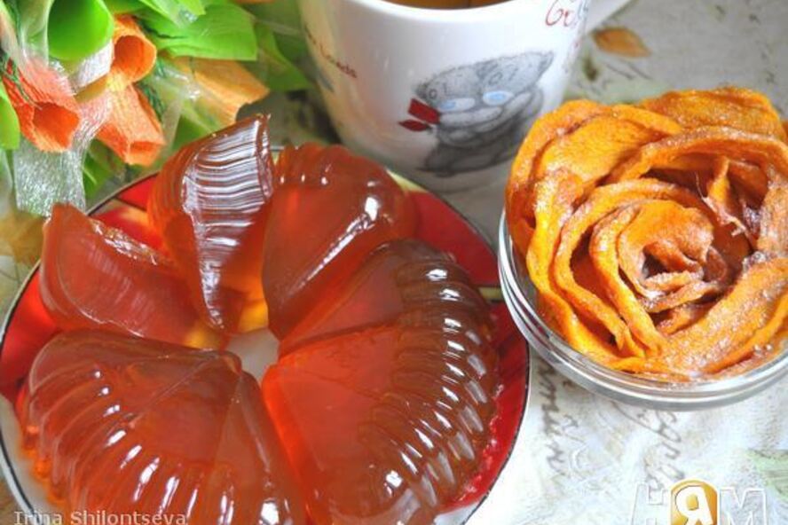 Рецепт тыквенных долек с мармеладом