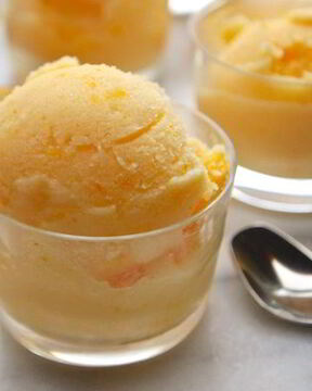 Мандариновое мороженое на молоке