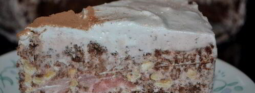 шоколадный торт-мороженое с маршмэллоу и фундуком. Шаг 14