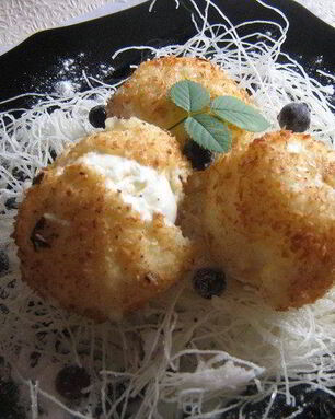 Жареное мороженое с фунчезой