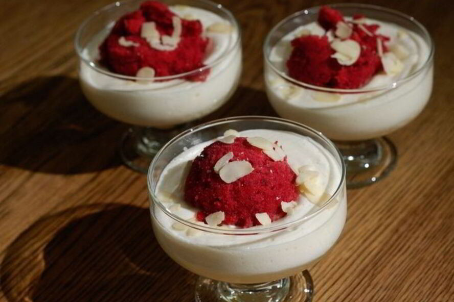 Рецепт йогуртового мусса с гранитой