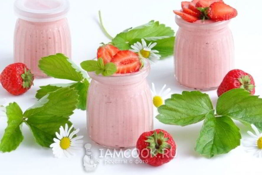 Рецепт клубнично-зефирного мусс