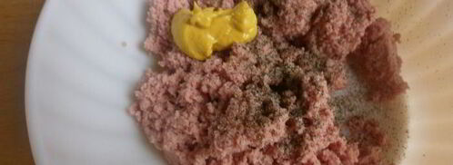 мусс два вкуса из творога и ветчины с инжиром. Шаг 3