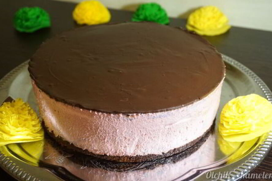 Рецепт торта-мусса вишня в шоколаде