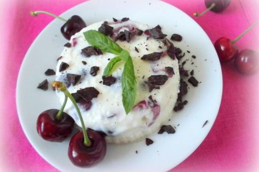 Рецепт творожного мусса с черешней