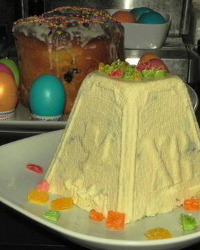 Пасха из заварного творога