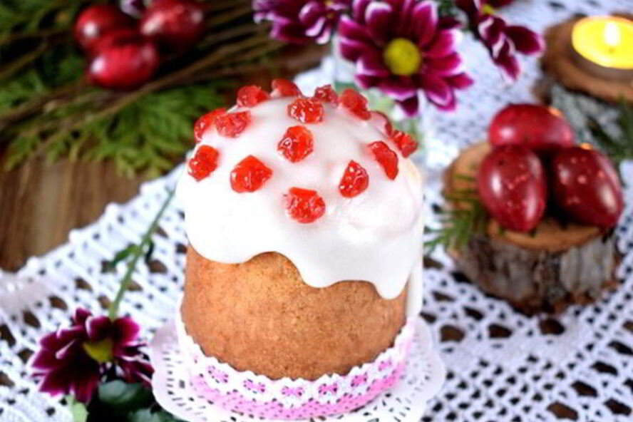 Рецепт пасхального кулича с вишней