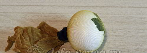 пасхальные яйца с листочками. Шаг 6