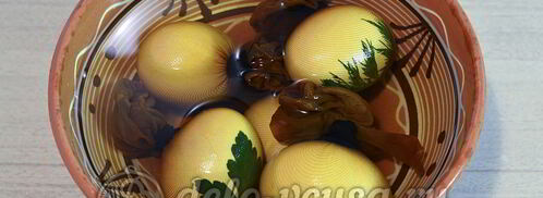 пасхальные яйца с листочками. Шаг 9