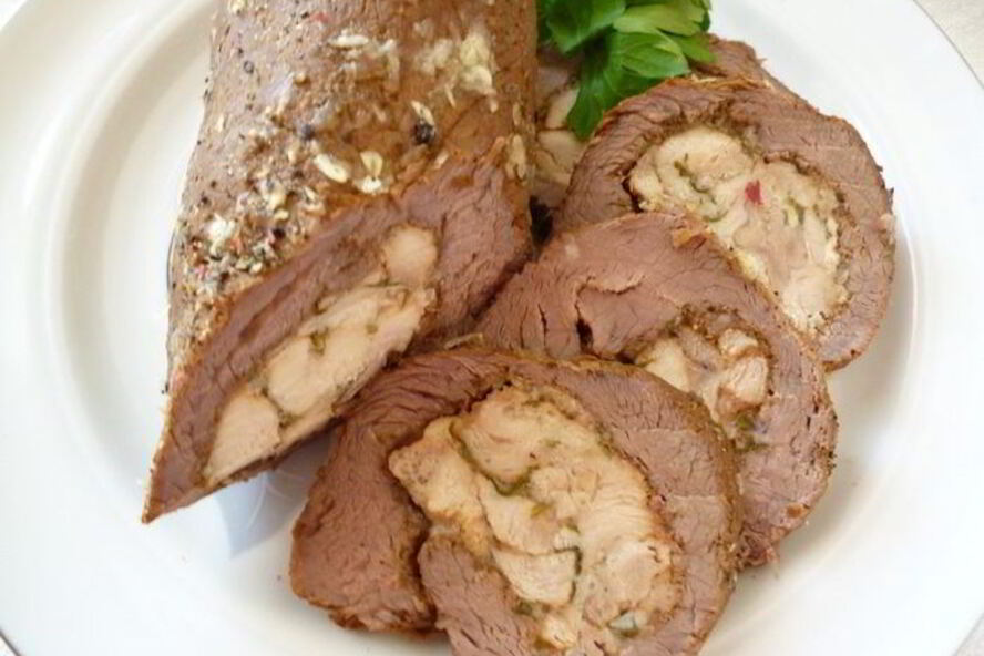 Рецепт вареного пасхального рулета из говядины