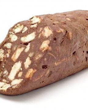 Шоколадная колбаса с грецкими орехами и коньяком