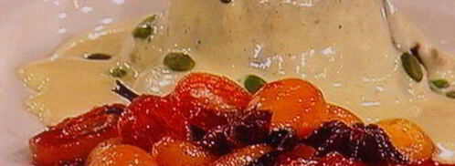 шоколадное суфле под кофейным сабайоном с пряным кумкватом. Шаг 13