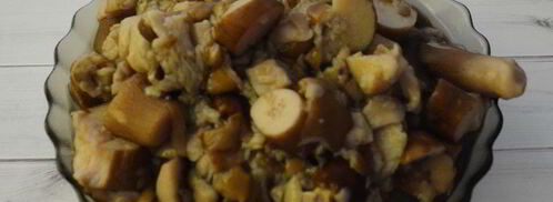 суфле из кабачков и белых грибов. Шаг 3