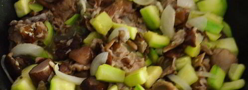 суфле из кабачков и белых грибов. Шаг 4