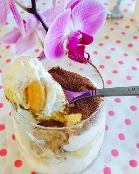 Тирамису с манго и бананом