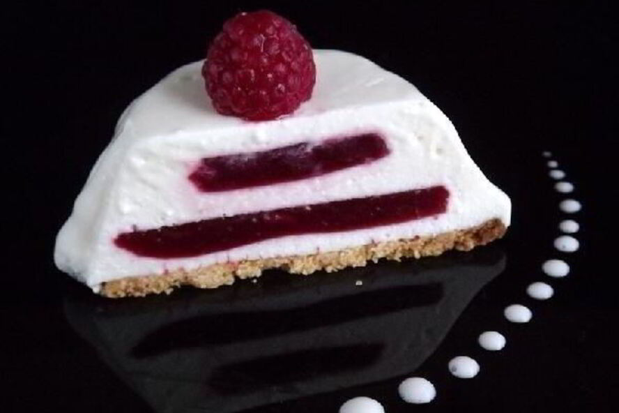 Рецепт творожного десерта с малиной