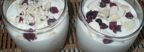 творожный десерт с вяленой клюквой. Шаг 7