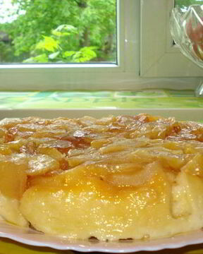 Творожный пудинг с яблоками