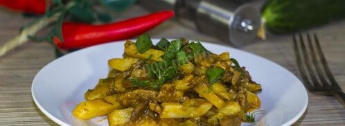 азу из говядины с солеными огурцами. Шаг 20