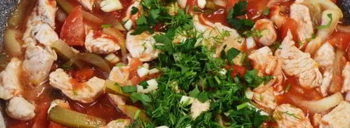 азу из индейки на сковороде. Шаг 10