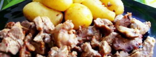 азу из индейки с запеченным картофелем. Шаг 8