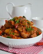 Азу из индейки в мультиварке