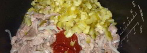 азу из свинины в мультиварке. Шаг 3